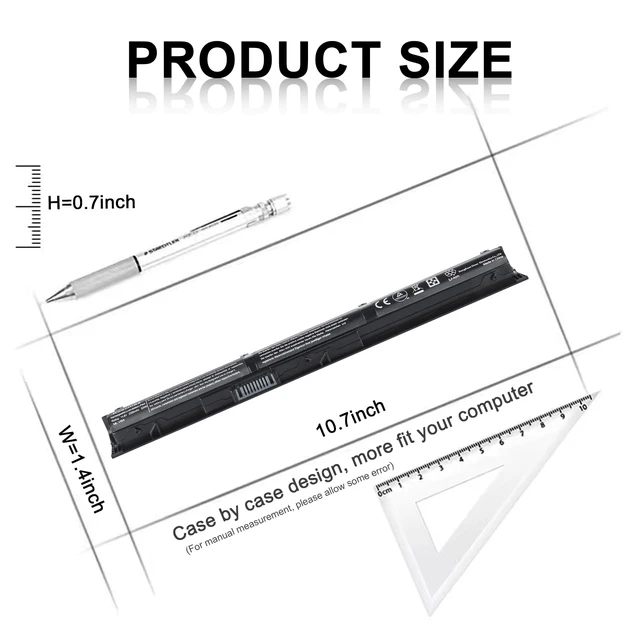 Alt view image 2 of 7 - VI04 756743-001 Battery Compatible with HP ProBook 440 G2 450 G2 TPN Q140 Q139 Q141 Q142 Q143 fit for HP Envy 14 15 17 Series 756743-001 756745-001 756479-421