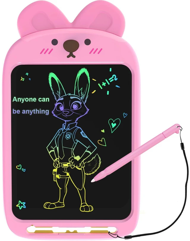 Main image of Rabbit LCD Writing Tablet for Kids, Coloring Drawing Pad, 10 Inch Erasable Graphic Doodle Board, Educational Toy for Boy Girl Ages 3-8, Airplane Travel Road Trip Toy, Christmas Birthday Gift