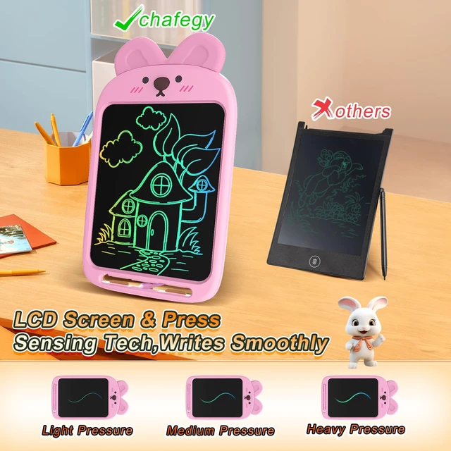 Alt view image 6 of 7 - Rabbit LCD Writing Tablet for Kids, Coloring Drawing Pad, 10 Inch Erasable Graphic Doodle Board, Educational Toy for Boy Girl Ages 3-8, Airplane Travel Road Trip Toy, Christmas Birthday Gift