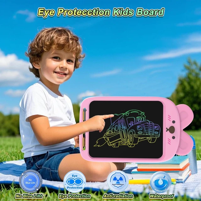 Alt view image 5 of 7 - Rabbit LCD Writing Tablet for Kids, Coloring Drawing Pad, 10 Inch Erasable Graphic Doodle Board, Educational Toy for Boy Girl Ages 3-8, Airplane Travel Road Trip Toy, Christmas Birthday Gift