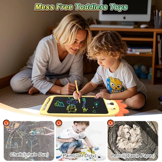 Alt view image 3 of 7 - Lion LCD Writing Tablet for Kids, Coloring Drawing Pad, 10 Inch Erasable Graphic Doodle Board, Educational Toy for Boy Girl Ages 3-8, Airplane Travel Road Trip Toy, Christmas Birthday Gift