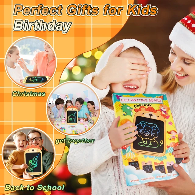 Alt view image 7 of 7 - Lion LCD Writing Tablet for Kids, Coloring Drawing Pad, 10 Inch Erasable Graphic Doodle Board, Educational Toy for Boy Girl Ages 3-8, Airplane Travel Road Trip Toy, Christmas Birthday Gift