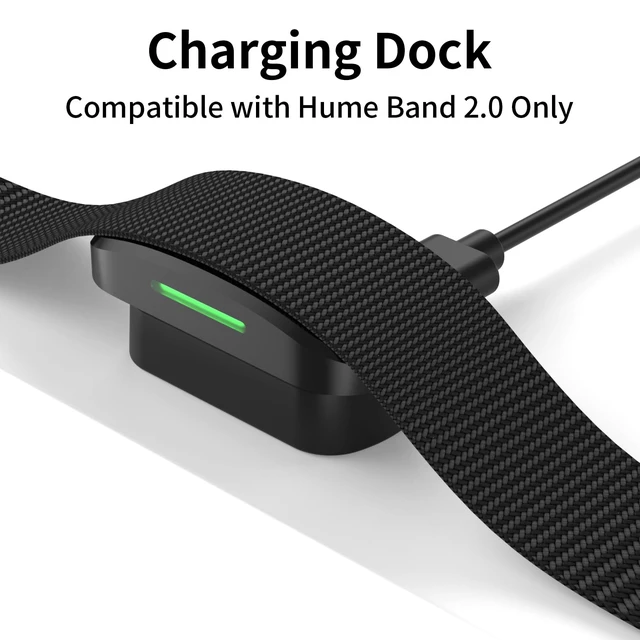 Alt view image 2 of 6 - Charging Dock Compatible with Hume Band 2.0 Charger Replacement with USB-A Replacement Hume Health Band Charger Accessories with 3.3FT/1M USB/A Cable for Humehealth Band Fitness Tracker 2.0