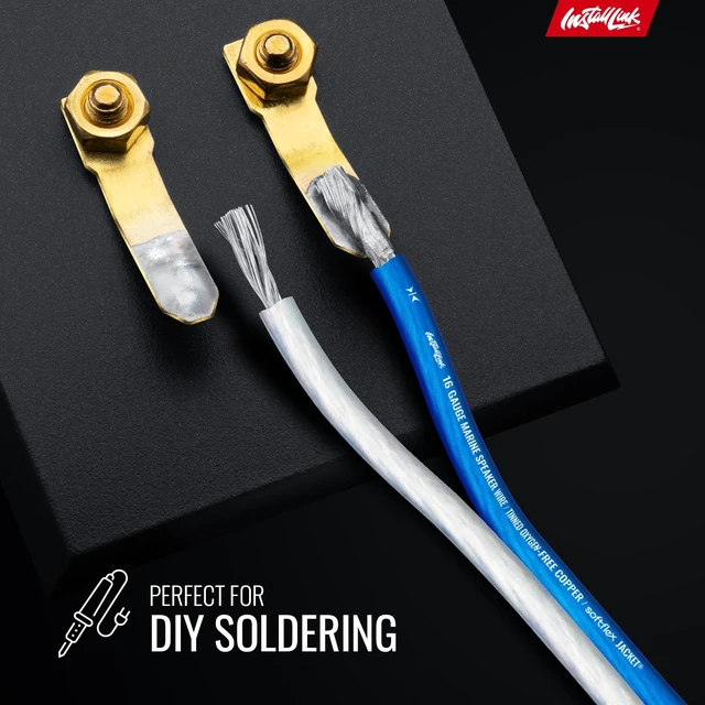 Alt view image 6 of 7 - 16 AWG Gauge (Tinned OFC) Marine Speaker Wire (50 Feet) 16/2 Tinned Oxygen Free Copper Speaker Cable, 2-Conductor, for Boat, Watercraft, RV, Off-Road, Car Audio Amp or Home Theater