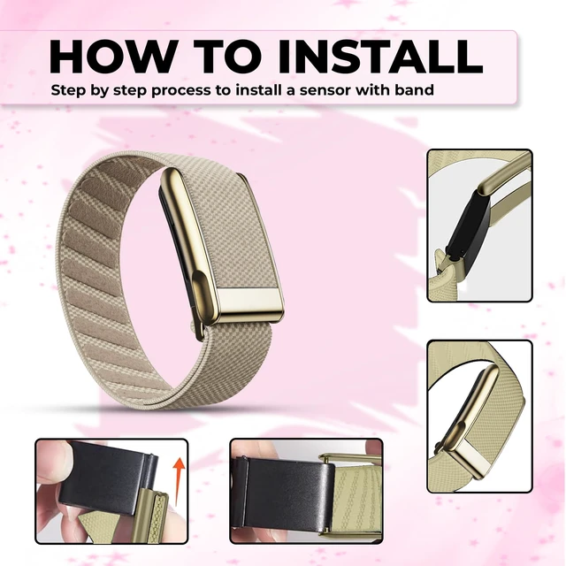 Alt view image 5 of 6 - For Her Women WHOOP 5.0 Bands Multi-Pack 3 Pack Stylish Wrist Straps, Flexible All-Day Comfort with Adjustable Stainless Steel Slider Designed for Everyday & Active Wear