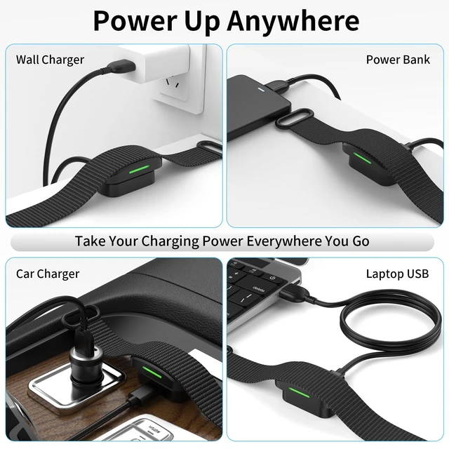 Alt view image 6 of 6 - Charging Dock Compatible with Hume Band 2.0 Charger Replacement with USB-A Replacement Hume Health Band Charger Accessories with 3.3FT/1M USB/A Cable for Humehealth Band Fitness Tracker 2.0