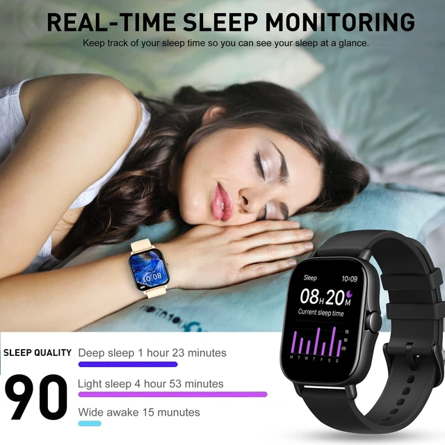 Alt view image 5 of 7 - Smart Watch, 1.81" Upgraded Full Touchscreen Smart Watch for Android iPhones with Bluetooth Call, Sleep Tracker, Multiple Sports Fitness Tracker with Smart Watches for Women Men (Black)