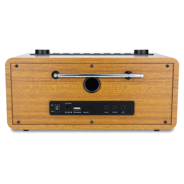 Alt view image 3 of 7 - Ocean Digital WR-860 FM Wi-Fi Internet Radio with Stereo Speakers, Alarm Clock, Sleep Timer, Line Out, Aux in, Stress Relief, Relaxation and Sleep Aid, 2.4" Color Display