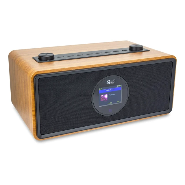 Alt view image 7 of 7 - Ocean Digital WR-860 FM Wi-Fi Internet Radio with Stereo Speakers, Alarm Clock, Sleep Timer, Line Out, Aux in, Stress Relief, Relaxation and Sleep Aid, 2.4" Color Display