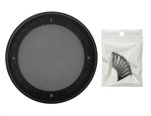Alt view image 2 of 7 - 5" Speaker Grill Covers, Black Color, 2Pcs ABS Plastic Frame with Metal Mesh, Two-piece Design, Car / Home Audio Speaker Subwoofer Guard Protector
