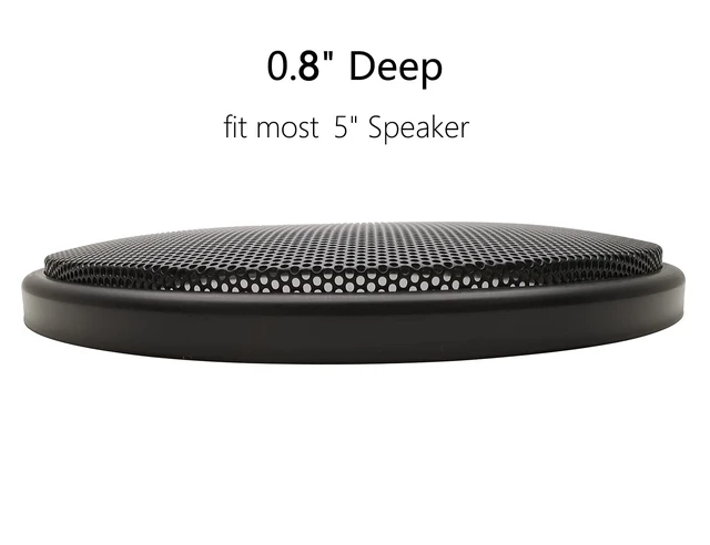 Alt view image 5 of 7 - 5" Speaker Grill Covers, Black Color, 2Pcs ABS Plastic Frame with Metal Mesh, Two-piece Design, Car / Home Audio Speaker Subwoofer Guard Protector