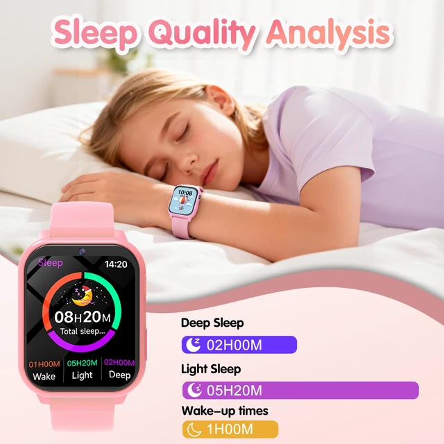 Alt view image 3 of 7 - Smart Watch for Kids,1.83" DIY Dial Fitness Tracker No Phone/APP Needed,18 Games&Camera IP68 Calorie Step Counter,Sleep Monitor,Alarm,Flashlight Great Christmas Birthday Gift for Boys Girls (PINK P)