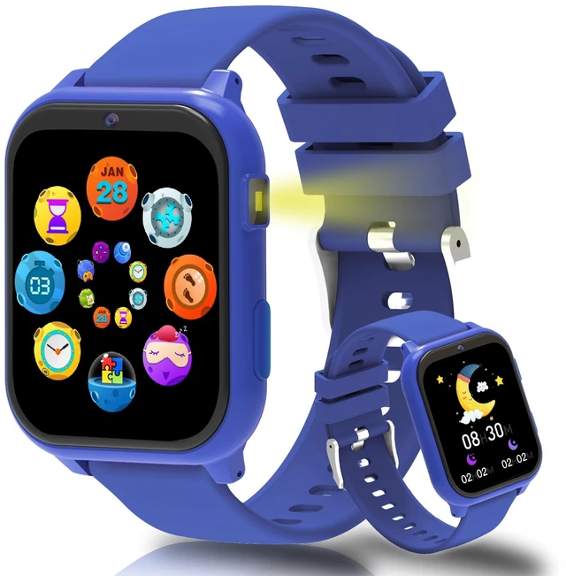 Main image of Smart Watch for Kids,1.83" DIY Dial Fitness Tracker No Phone/APP Needed,18 Games&Camera IP68 Calorie Step Counter,Sleep Monitor,Alarm,Flashlight Great Christmas Birthday Gift for Boys Girls (Blue)