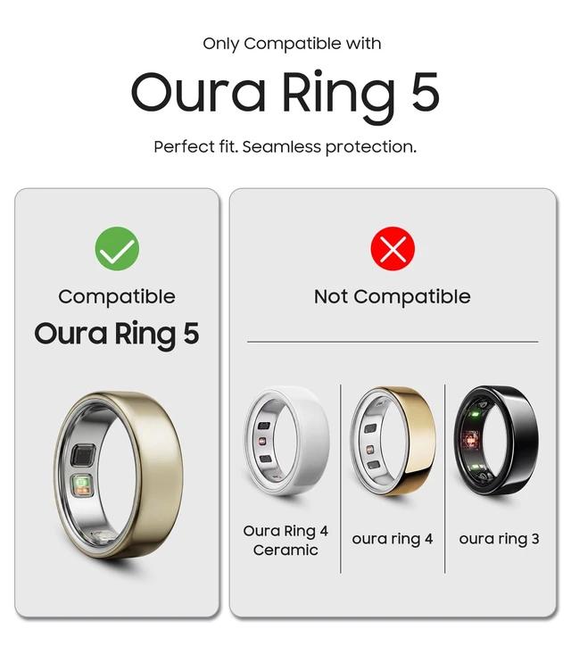Alt view image 7 of 7 - 4 Pack Clear Ring Cover for Oura Ring 5, 0.3mm Ultra-Thin TPU Protector Barely Noticeable Protection, Actually Clear Design, Perfect Fit, Scratch-Resistant TPU, Charge Without Removing, Size 10