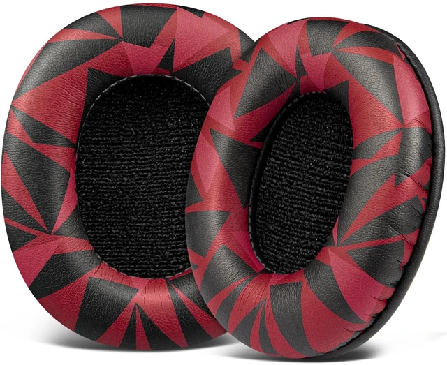 Main image of Replacement Earpads for Sony MDR-7506 MDR-V6 MDR-V7 MDR-CD900ST Monitor Headphones, Ear Pads Cushions with Softer Protein Leather, High-Density Foam - Red Storm