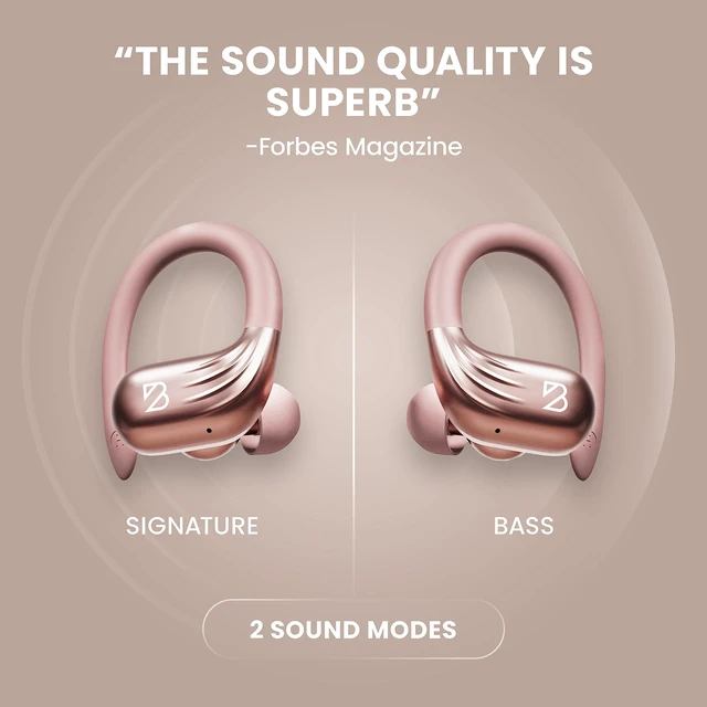 Alt view image 4 of 7 - Runner Wireless Running Earbuds, Earbud Over Ear Hooks 80-Hour Long Battery Life, Water-Resistant Wireless Running Headphones. Bass Boost, Bluetooth 5 Wireless Charging Case