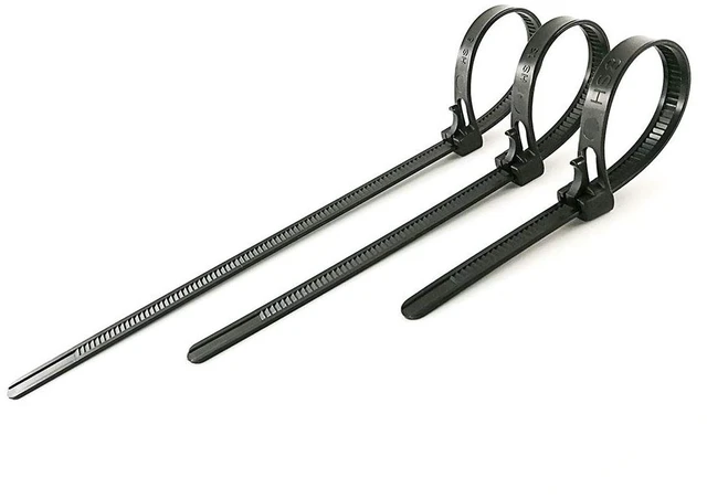 Main image of Reusable Zip Ties Assorted 6 8 10 Inch (200 Pack) Releasable Nylon Cable Zip Ties 50 Lbs Tensile Strength,Thick Reusable Wire Ties Outdoor Indoor Purpose