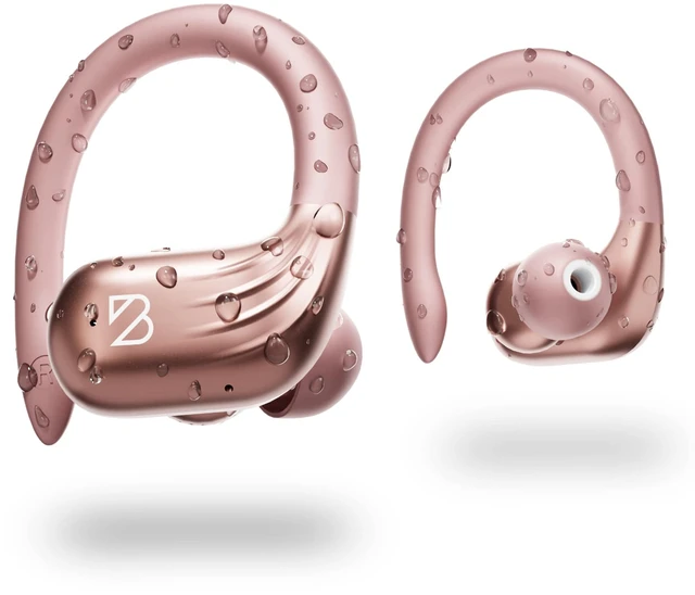 Alt view image 7 of 7 - Runner Wireless Running Earbuds, Earbud Over Ear Hooks 80-Hour Long Battery Life, Water-Resistant Wireless Running Headphones. Bass Boost, Bluetooth 5 Wireless Charging Case