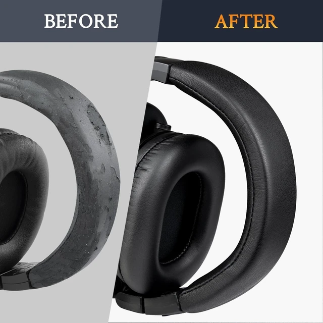 Alt view image 4 of 7 - Headband for ATH M50X - Black for Audio Technica M50, M50X, M50XWH, M50XBT, M50XBT2, M50S/LE Headphones