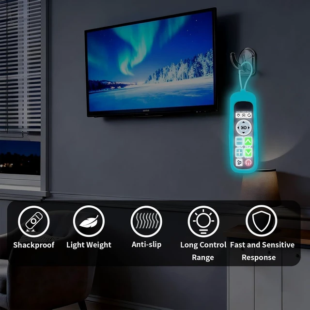 Alt view image 7 of 7 - Backlit Big Button TV Remote Replacement for Vizio TV with Cover & Hook, Universal Remote No Setup for Seniors People with Poor Vision,Parkinson's Disease Patient
