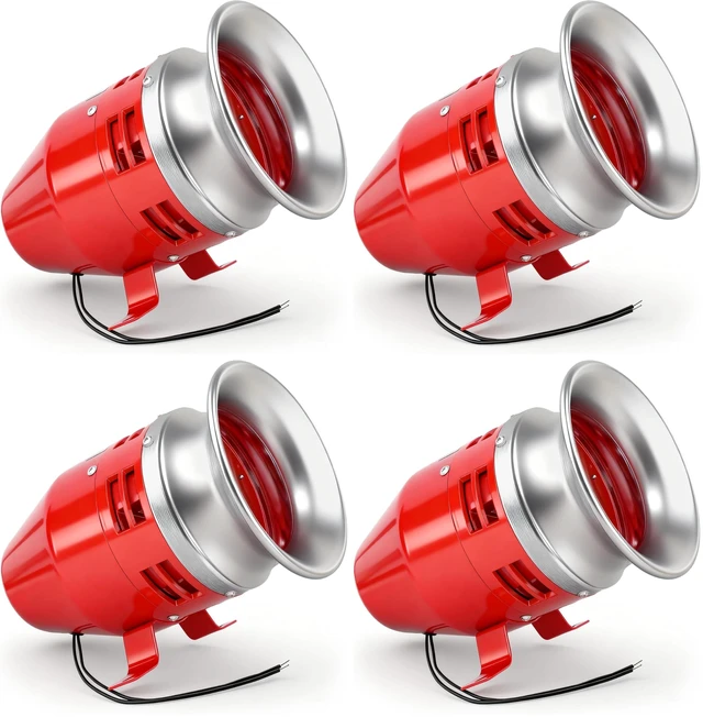 Main image of MS-390 110V AC 0.93A Motor Siren - 125dB Industrial Alarm with Metal Housing for Security Systems & Emergency Alerts (Pack of 4)