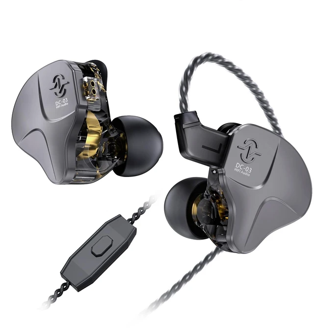 Main image of CCZ DC03 IEM Earphones Gaming Earbuds, Gun, with Mic Iems For Gaming Music,In Ear Monitor Headphones, Wired Earbuds,1DD Powerful Bass HiFi,Noise Cancelling