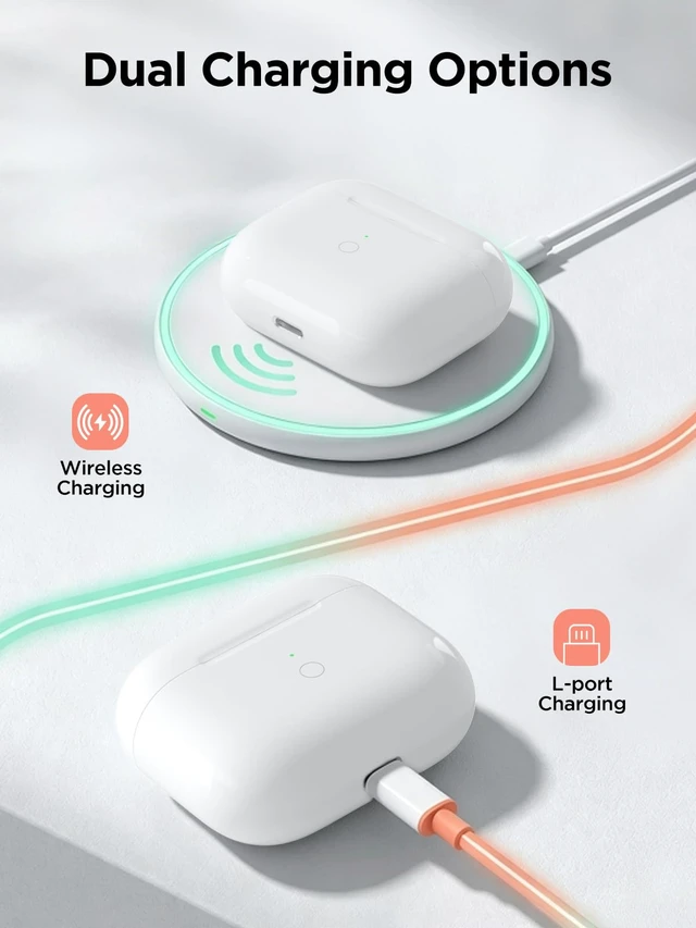 Alt view image 5 of 7 - Replacement Charging Case for AirPods 3rd Gen (Not pro 3), L-Port Only Compatible with AirPod 3rd Gen with Bluetooth Pairing Sync Button (Not for Pro Mmodels), Earbuds Not Included (L-Port)