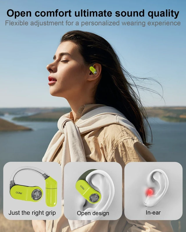 Alt view image 7 of 7 - Open Ear Headphones, Power Without Limits Replaceable Battery Earbuds Bluetooth 5.4 Stable Connection, 45° Ergonomic Fit, Barely-There Comfort, IPX7 Waterproof, Perfect for Long Days on the Go
