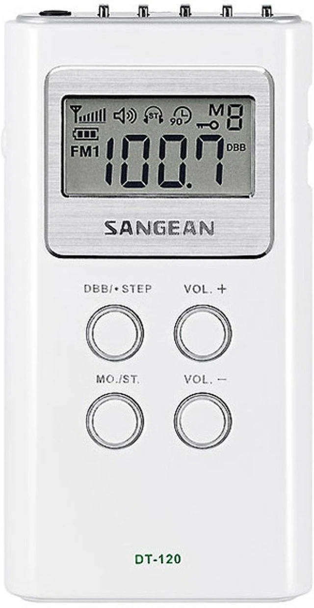 Alt view image 2 of 4 - America, Inc. dt-120-white DT-120 AM/FM Stereo PLL Synthesized Pocket Receiver