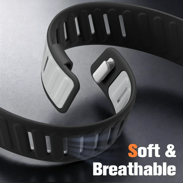 Alt view image 3 of 7 - Silicone Sport Band Compatible with Whoop 5.0/MG, One, Peak & Life Upgrade Soft & Comfortable Silicone Waterproof Breathable Adjustable Replacement Wristbands for Men Women Accessories, Black