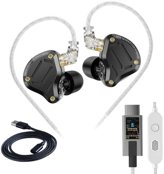 Main image of ZS10 Pro 2 USB C IEM with Mic for Gaming 4BA+1DD in Ear Monitors Deep Bass Type-C Headphone, Comfort-Fit Sound Isolating Wired Earbuds, High-Definition Decoding DSP with 4 EQ Modes
