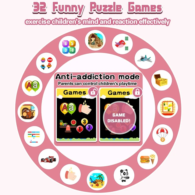 Alt view image 4 of 6 - Waterproof Smart Watch for Kids Girls Age 5-12 with 32 Games, Dual Camera, Habit Tracking, Music Player, Video, HD Touchscreen Kids Smart Watch Birthday Gift Toy for 3-12 Year Old (Light Pink)