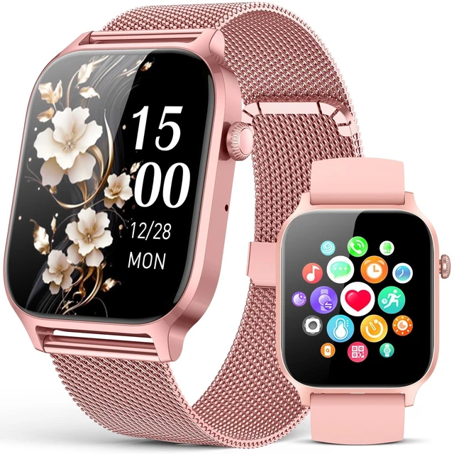 Main image of Smart Watches for Women (Calls/Reminders), 1.85" HD Smart Watch for Android Phones & iPhone Compatible, 120+ Sport Modes Fitness Watch, Heart Rate/SpO2/Sleep Tracker, IP68 Waterproof