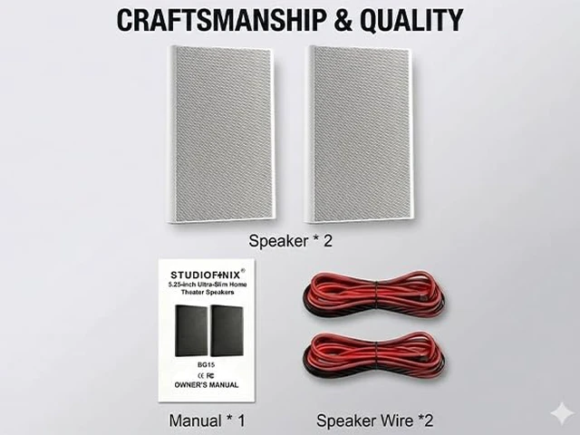 Alt view image 5 of 7 - Ultra Slim 5.25 Inch 240W Wall Mount Speakers, 8 Ohm Passive Home Theater Indoor Speakers for Bedroom, Kitchen, Living Room,White(Pair)