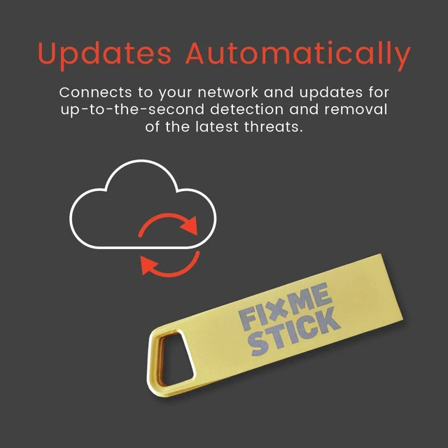 Alt view image 7 of 7 - Gold Computer Virus Removal Stick for Windows PCs - Unlimited Use on Up to 5 Laptops or Desktops for 2 Years - Works with Your Antivirus