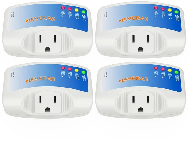 Main image of Voltage Protector, Single Outlet Surge Protector for Home Appliances 120V 10A Brownout Protection Plug for Fridge TV Air Conditioners Surge Protector -4Pack