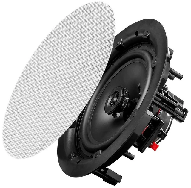 Main image of 8" in Ceiling Speaker Pair 120W, Trimless Magnetic Grille, Pivoting Tweeter, Paintable Grille ACE800