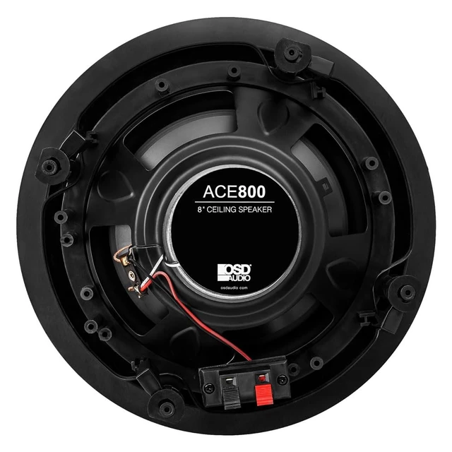 Alt view image 4 of 6 - 8" in Ceiling Speaker Pair 120W, Trimless Magnetic Grille, Pivoting Tweeter, Paintable Grille ACE800