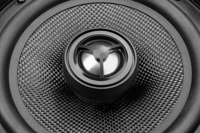 Alt view image 6 of 7 - 6.5" in Ceiling Speaker Pair 150W, Trimless Magnetic Grille, Pivoting Tweeter, Paintable Grille ACE640