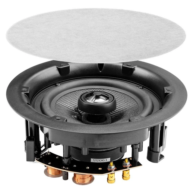 Alt view image 7 of 7 - 6.5" in Ceiling Speaker Pair 150W, Trimless Magnetic Grille, Pivoting Tweeter, Paintable Grille ACE640