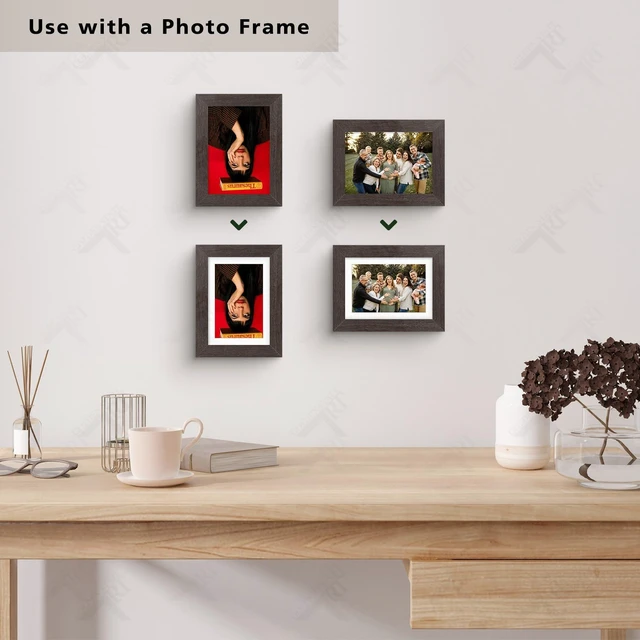 Alt view image 7 of 7 - 25 Pack White 5x7 Picture Mat for 4x6 Photo+Backers+Bags Acid-Free Pre-Cut Mat 3.5x5.5 Opening White Core Bevel Cut For Photo Art Poster or Print Display Mats Mattes