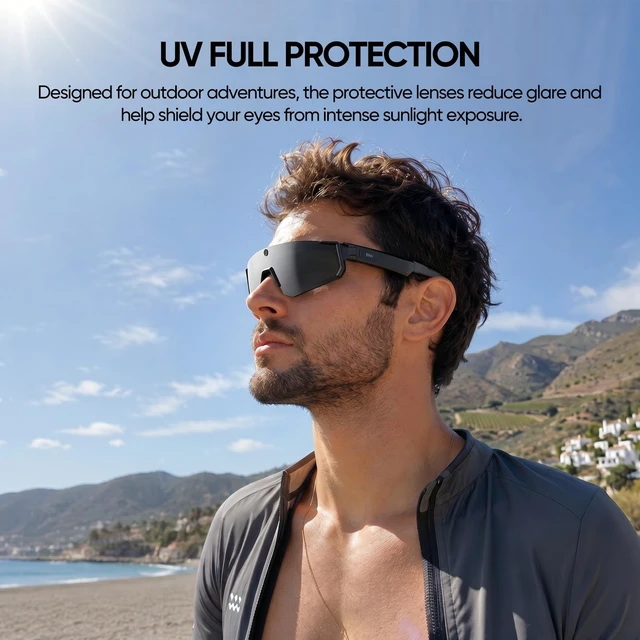 Alt view image 2 of 7 - New 2026 AI Smart Glasses with Camera, Video Recording, Real-Time Voice Translator, Open-Ear Audio, Bluetooth & Voice Assistant, Wearable Camera Sunglasses for Sports