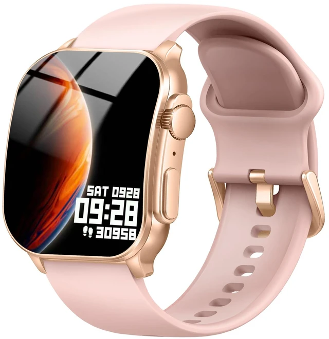 Main image of Smart Watch, 2.01" AMOLED Curved Touchscreen Fitness Watch for Women, IP68 Waterproof, 24/7 Heart Rate/Sleep Monitor, Fitness Tracker with Pedometer, 120+ Sports Modes, Smartwatch for Android iOS Pink