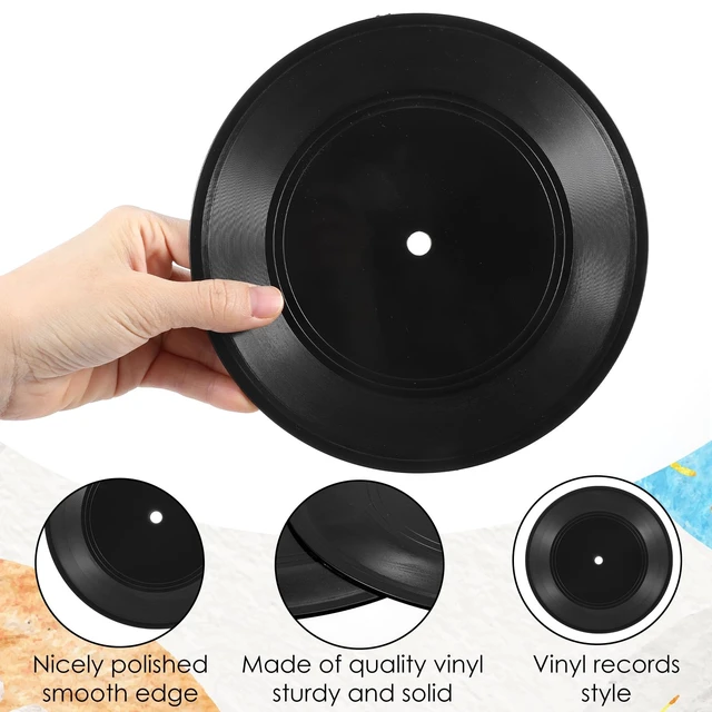 Alt view image 3 of 7 - 36 Pcs 7 Inch Black Blank Vinyl Records, Fake Retro Vinyl Records for Wall Decor, DIY Doodle Project, Wedding Signing