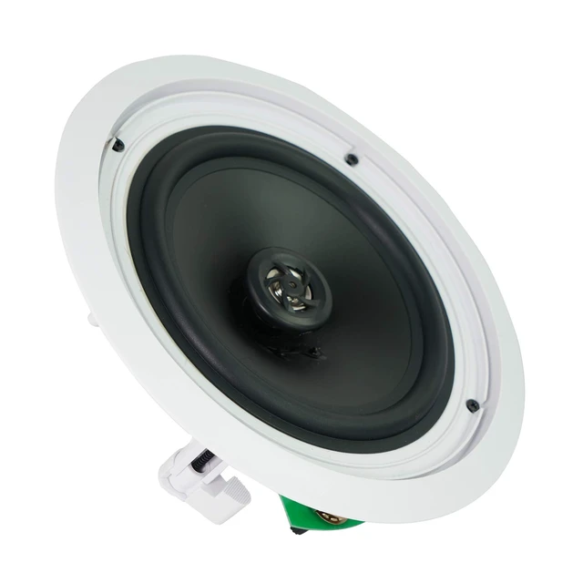 Alt view image 4 of 7 - CC80T White 8" 70V Commercial Ceiling Speakers Pair 2-Way, Adjustable Taps 20W, 15W, 10W, 5W, 2.5W, Swivel Tweeter, 8-Ohm 50W Handling, for Restaurant/Bar/Cafe Use