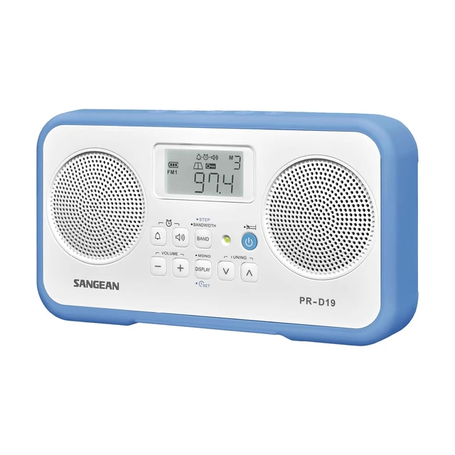 Alt view image 2 of 7 - FM Stereo/AM Digital Tuning Portable Radio with Protective Bumper (Blue)
