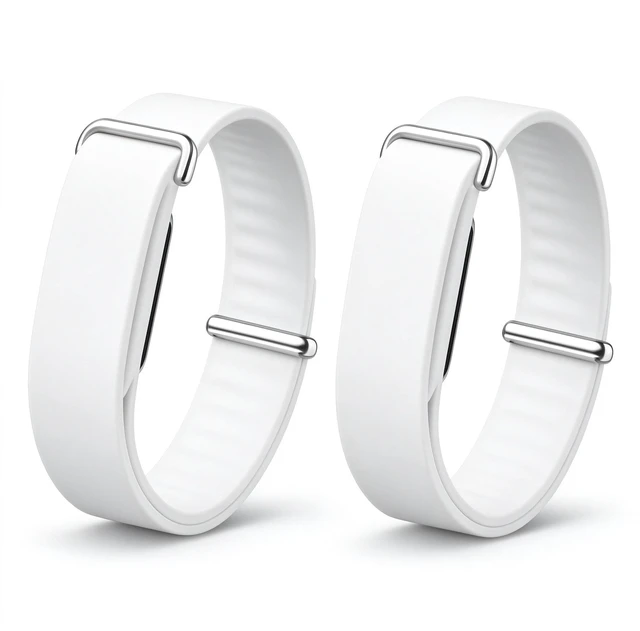 Main image of 2 Pack Band for Google Fitbit Air Silicone Adjustable Replacement Strap Metal Buckle,Stretchy Elastic Sport Strap, Wristband for Women and Men