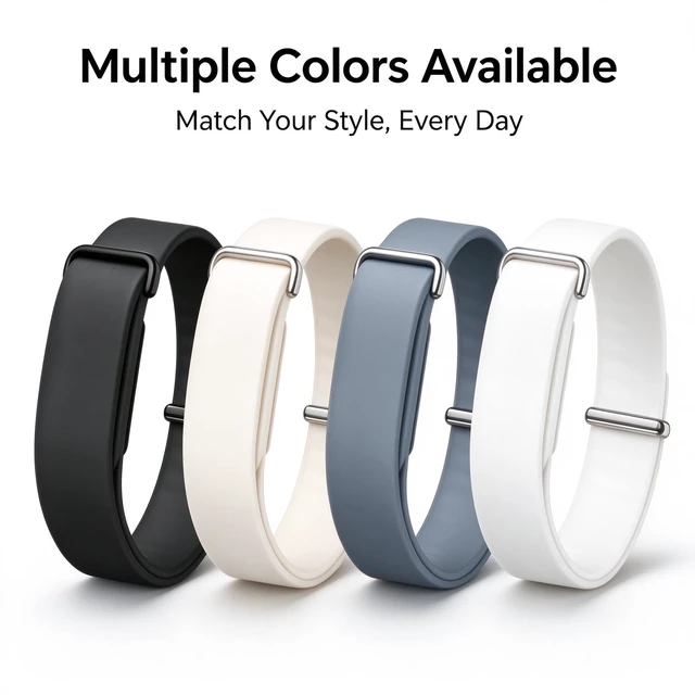 Alt view image 4 of 7 - 2 Pack Band for Google Fitbit Air Silicone Adjustable Replacement Strap Metal Buckle,Stretchy Elastic Sport Strap, Wristband for Women and Men