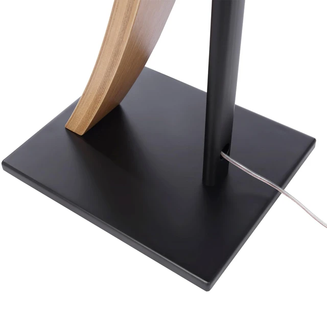 Alt view image 7 of 7 - One Pair Fixed Height Universal Speaker Floor Stands with Real Wood - Oak - 290 Series
