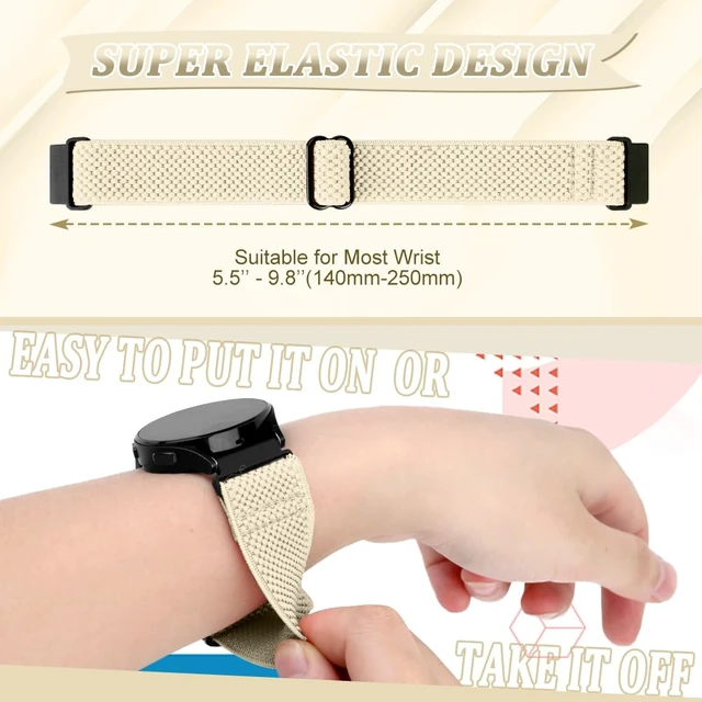 Alt view image 3 of 7 - 3 Pack Elastic Band Compatible with Casio F-91W/F-84/F-94/F-105/F-108/AE-1200/W-217H/W-218H/A-158W/A-168W/SGW-300H/W-800H, Adjustable Stretchy Sport Strap Comfortable Nylon Replacement Wristband